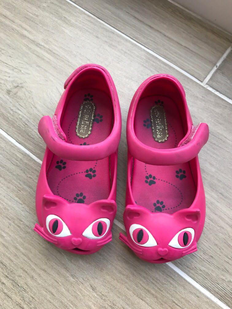 Mini Melissa pink cat shoes Babies Kids Babies Kids Fashion