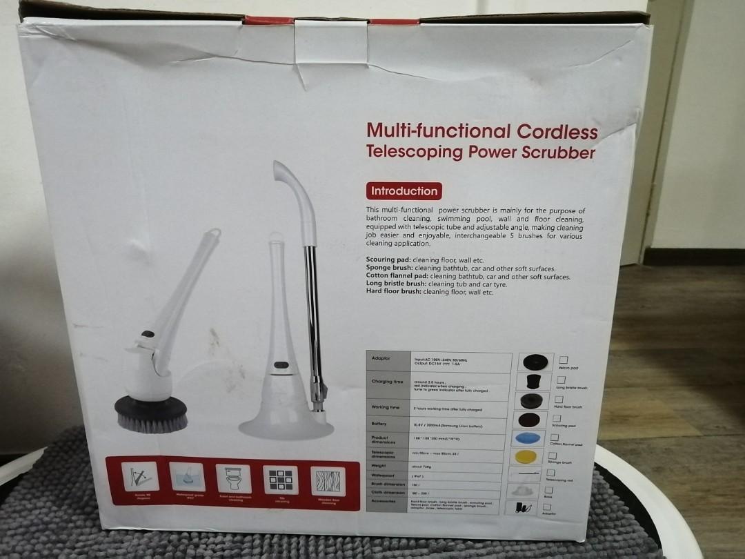 Cordless telescoping power 2025 scrubber