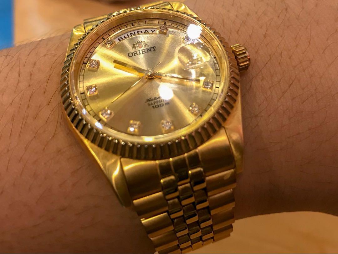Orient President DayDate Gold plated, Men's Fashion, Watches on Carousell
