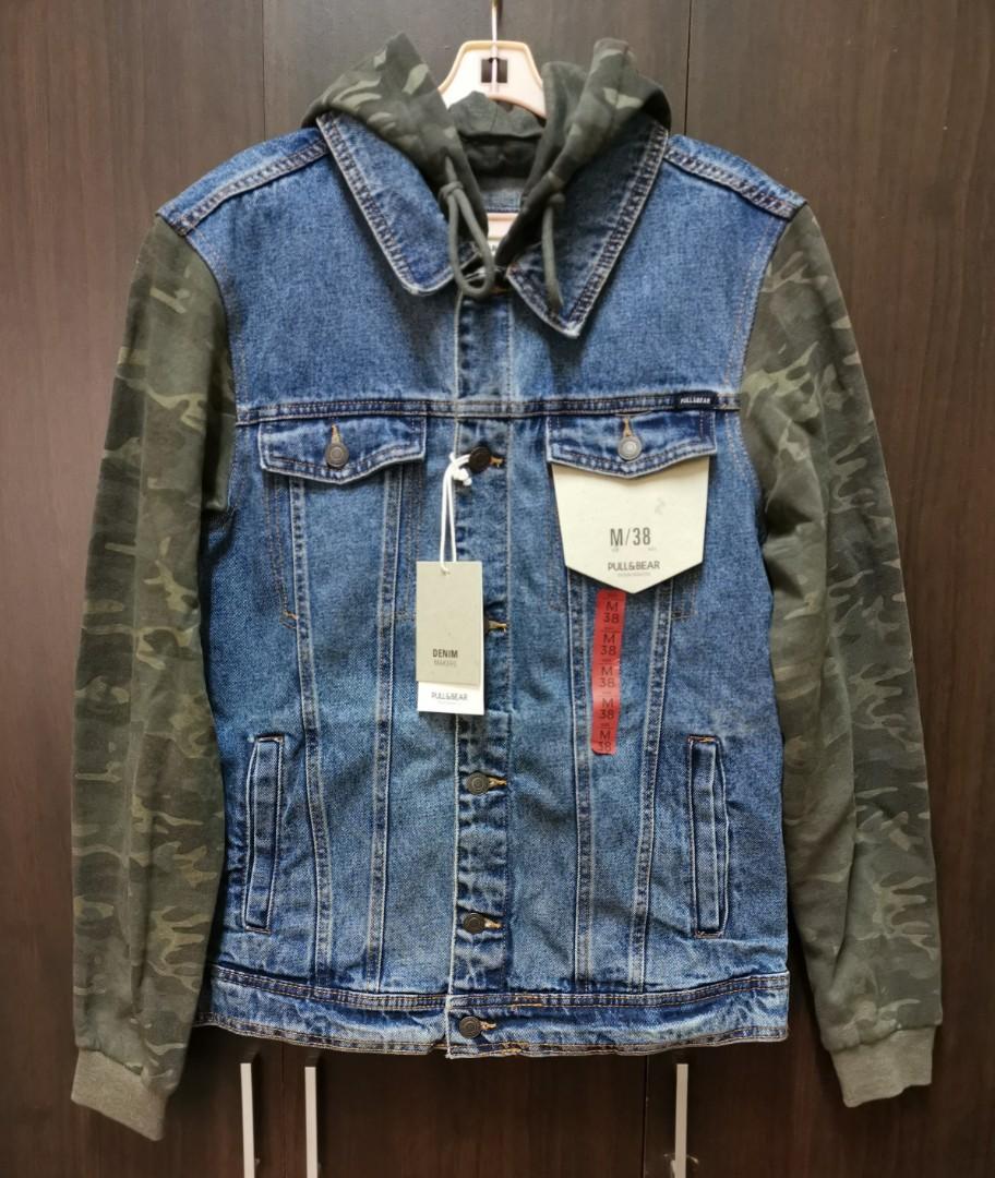 Pull Bear Camouflage Denim Jacket Brand New with Tag Men s