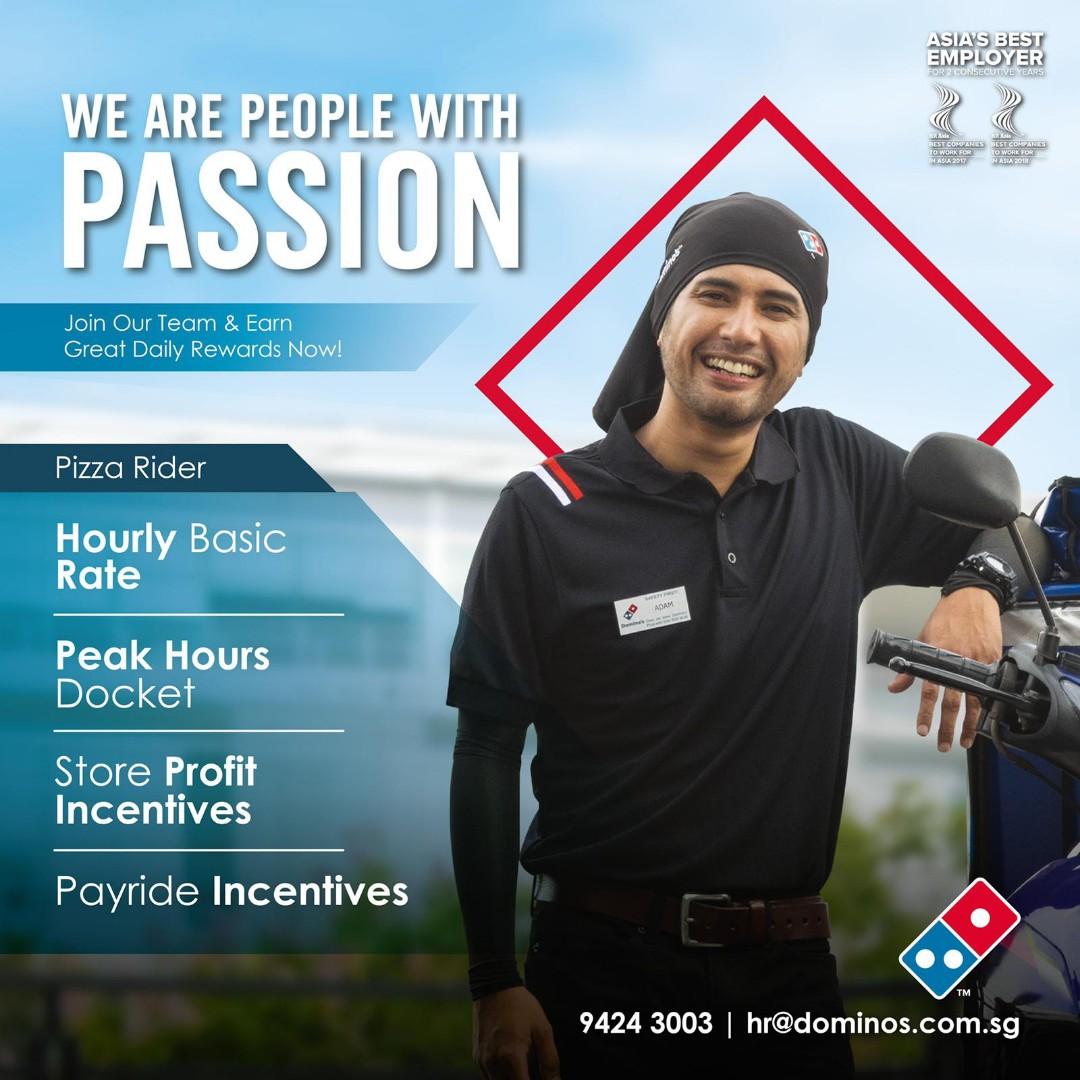 RIDER & PIZZA MAKER, Jobs, Hospitality, F&B on Carousell