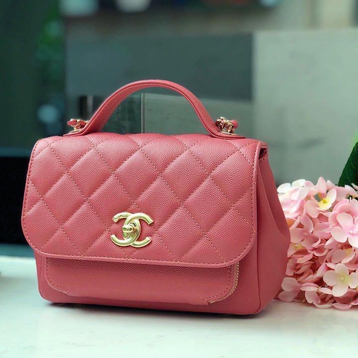 Chanel series 28 Pink Caviar LGHW Medium Business Affinity Flap Bag   Globalluxcloset