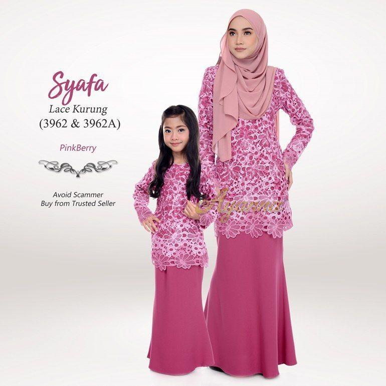 Syafa Lace Kurung Adult Baju Raya 2020 Women S Fashion Muslimah Fashion On Carousell