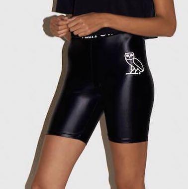 Shiny black new arrivals biker shorts