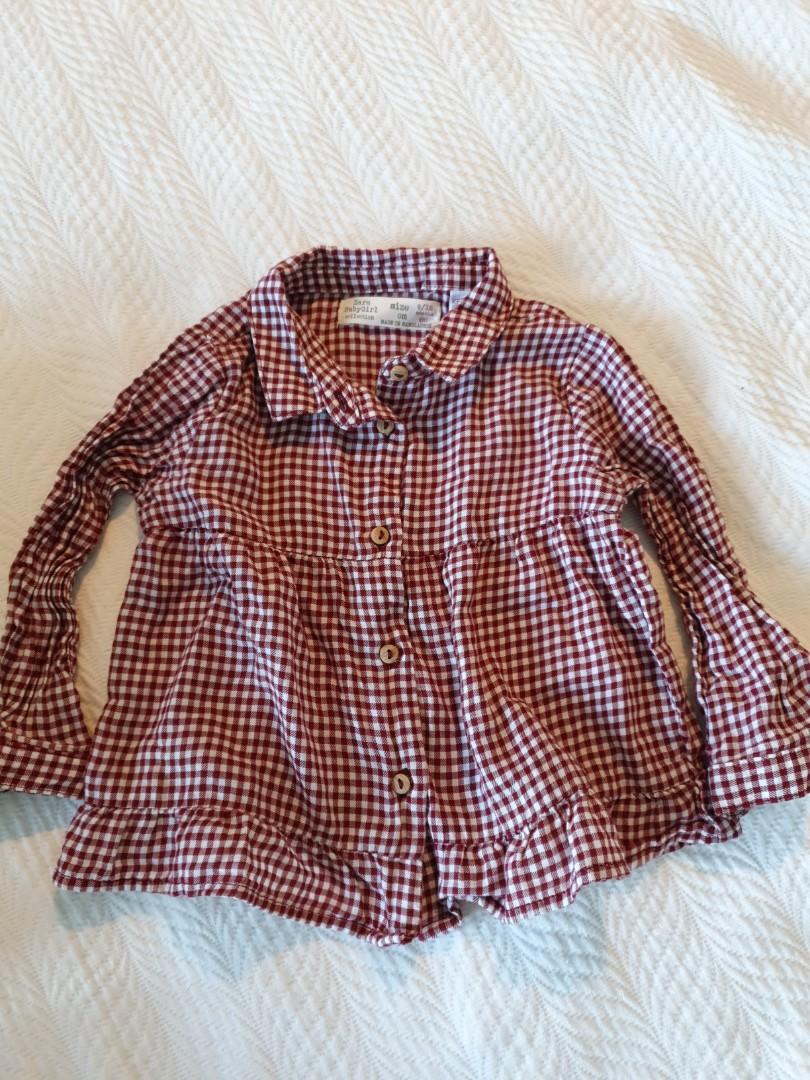 baby girl checkered shirt