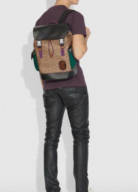 Rivington backpack in signature shop canvas with coach patch