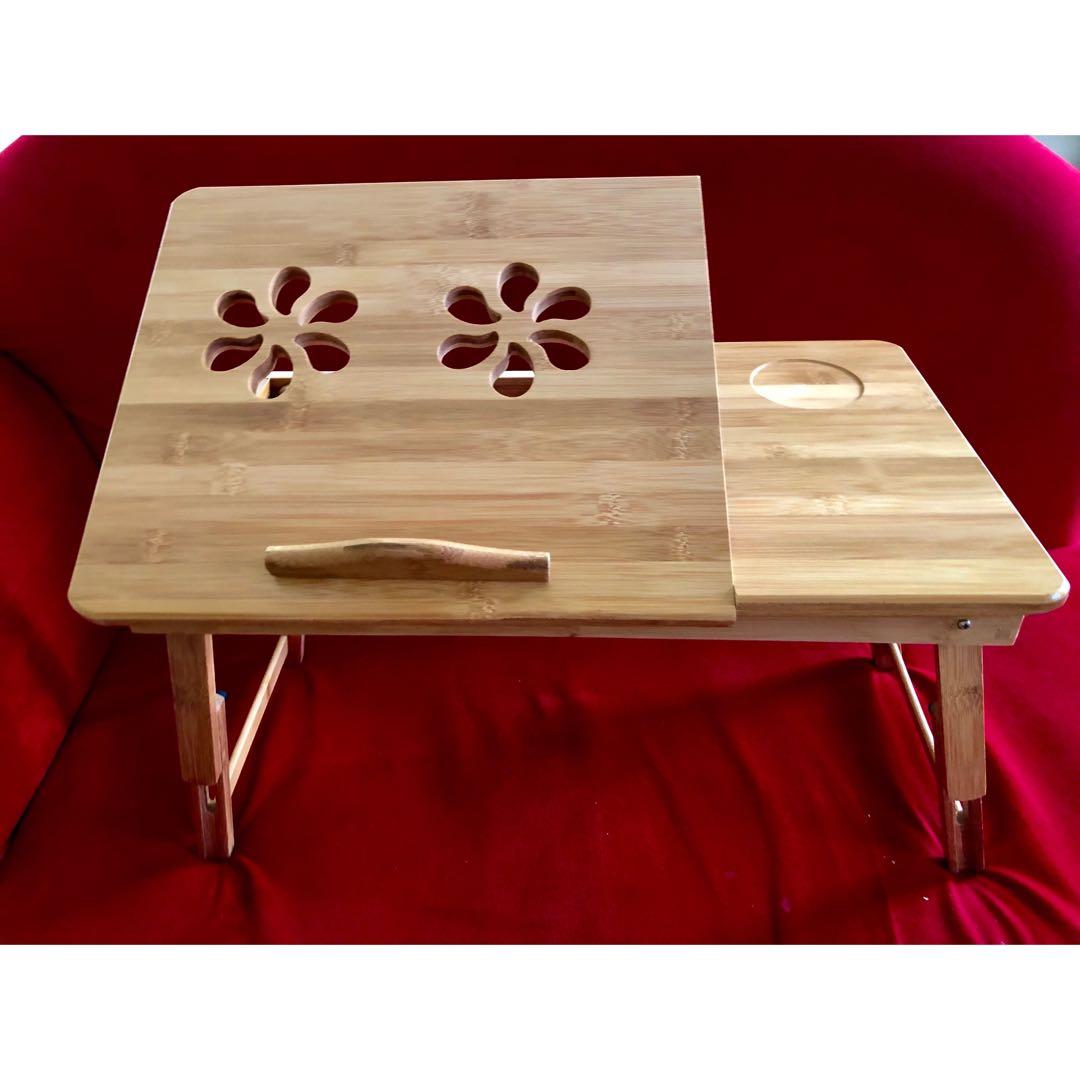 Bamboo Laptop Desk Table, Furniture & Home Living, Furniture, Tables