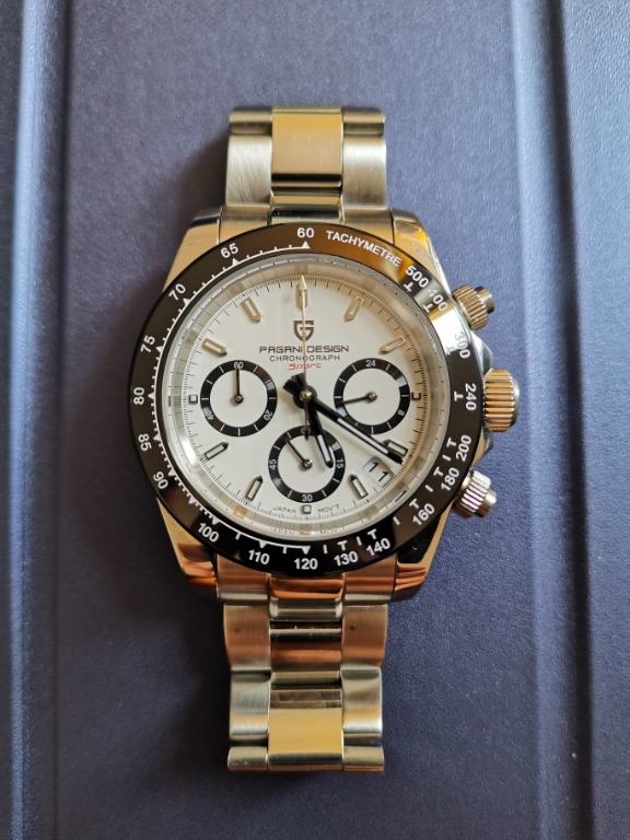 Chronograph VK63 Seiko Meca Quartz Sapphire Crystal Ceramic