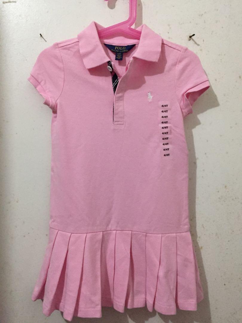 cotton mesh polo dress