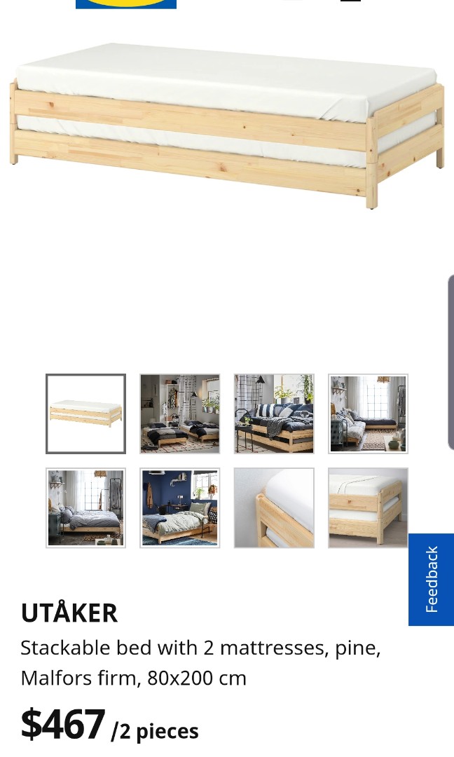 Ikea Bed, Furniture & Home Living, Furniture, Bed Frames & Mattresses