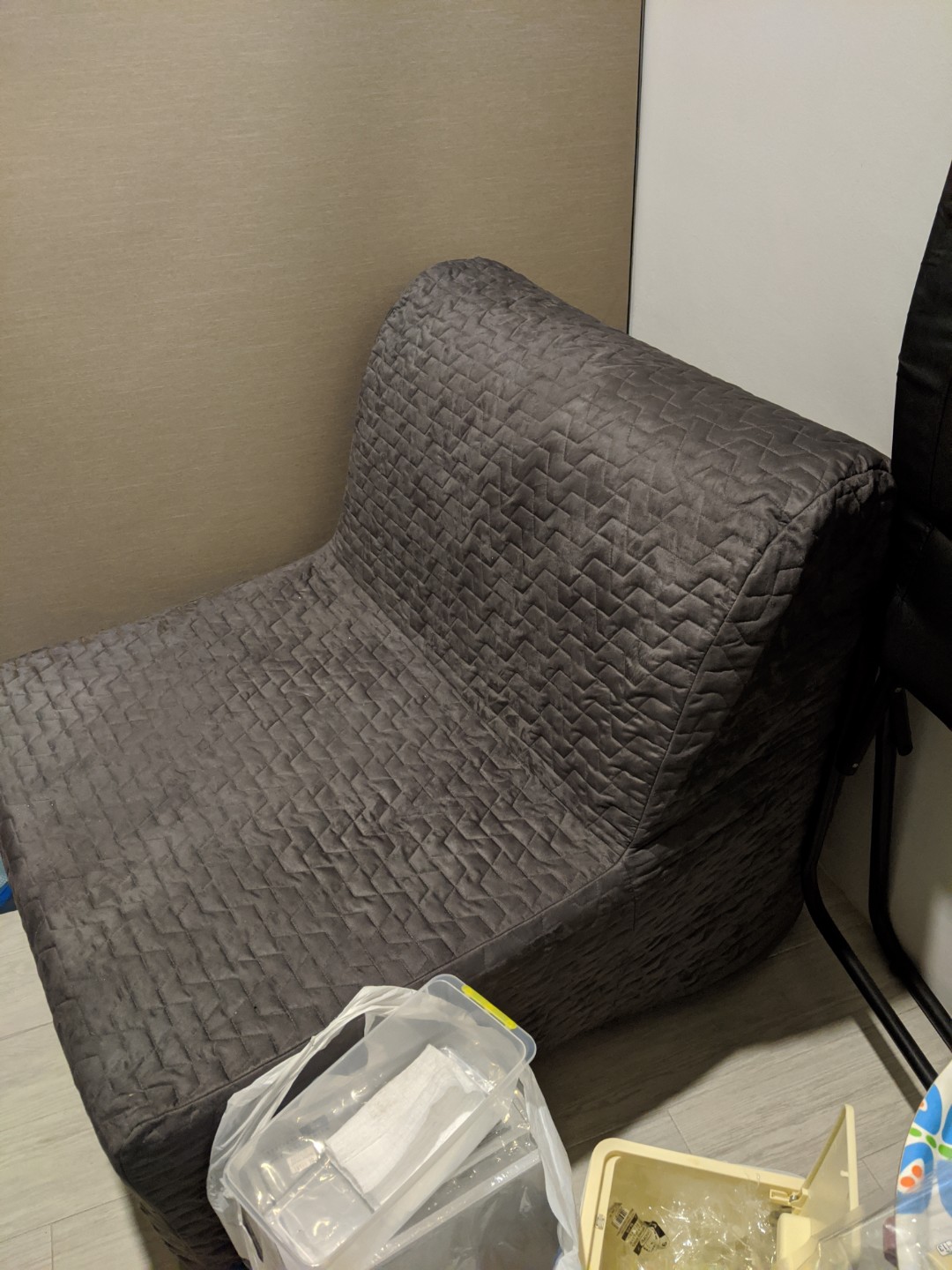 Ikea foldable single bed / futon, Furniture & Home Living, Furniture