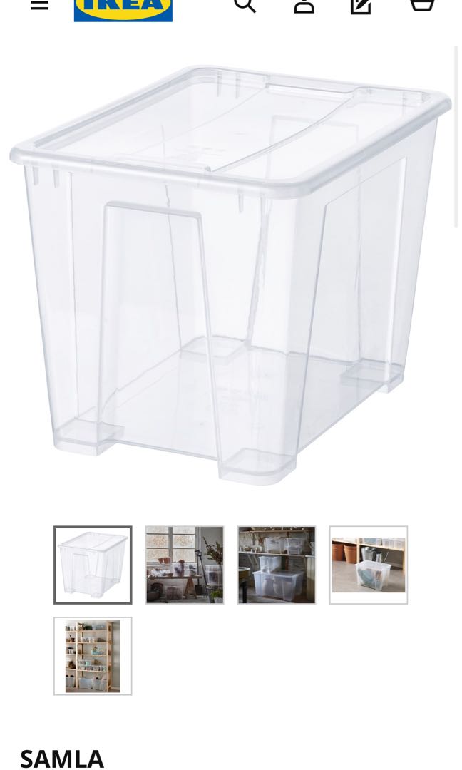Ikea Samla boxes with lids x6, Furniture & Home Living, Home