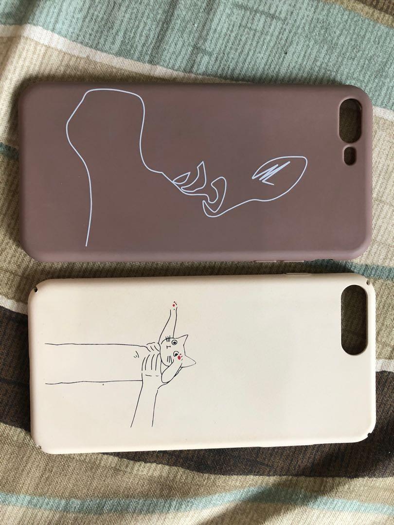 korean inspired minimalist phone case for iphone 7 plus or 8 plus
