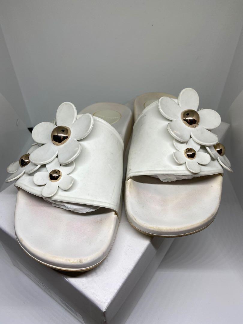Marc Jacobs Daisy Aqua Slides, Women's Fashion, Footwear, Flats u0026 Sandals  on Carousell