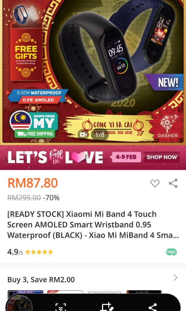 Mi Band 4 English Version Mobile Phones Tablets Others On Carousell