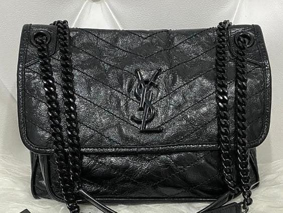 New ysl niki authentic Grey & Black size 28, comes with dusbag, booklet and  box