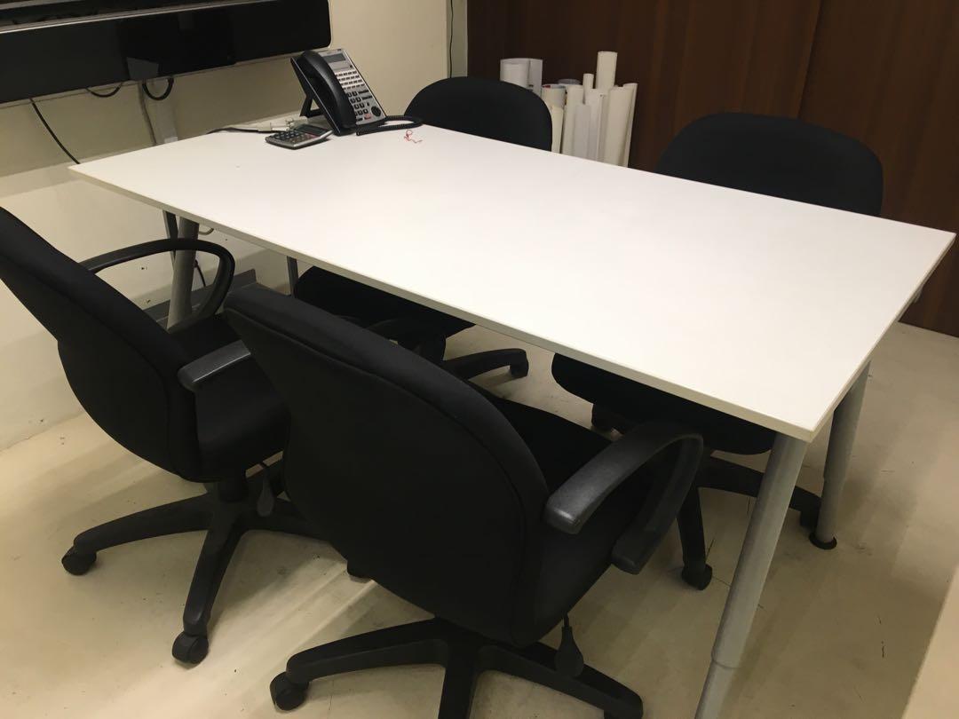Office Table And Chair Set Furniture Tables Chairs On Carousell