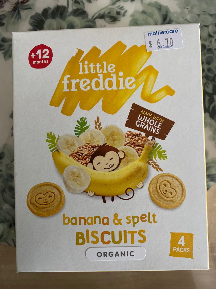 Organic Little Freddie Banana & Spelt Biscuits, Babies & Kids, Nursing