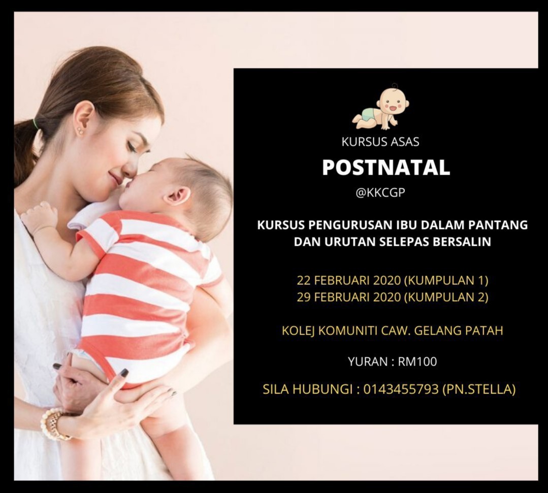 Postnatal Basic Course At Kolej Komuniti Gelang Patah Johor Health Beauty Perfumes Nail Care Others On Carousell