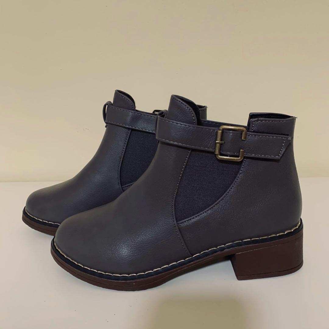 short leather boots womens