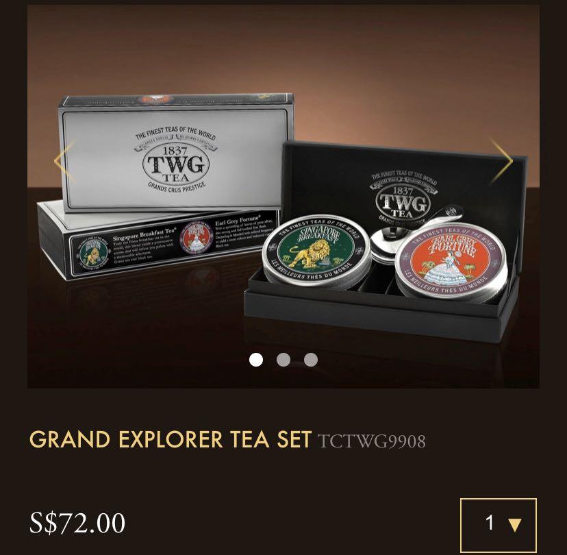 TWG Grand Explorer Tea Gift set Singapore Breakfast Earl Grey Fortune gift free delivery