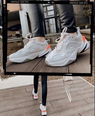 熱賣缺貨款！韓妞人手一雙！Nike M2K TEKNO復古白橘配色！老爹鞋復古運動休閒球鞋AO3108-401韓國代購