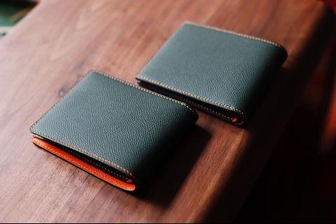 Handmade wallet, Epsom Hermes leather
