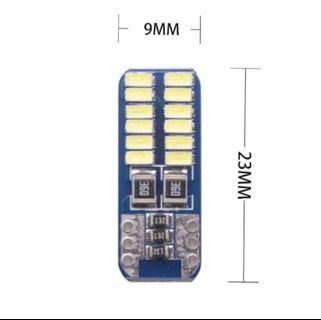 T10 LED 194 W5W 24 LED 3014SMD CANBUS ERROR FREE Car Side Wedge Light Reading Light License Plate Lights 12v