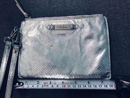 Cole Haan Silver Cluth Wristlet