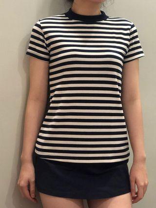 white navy top