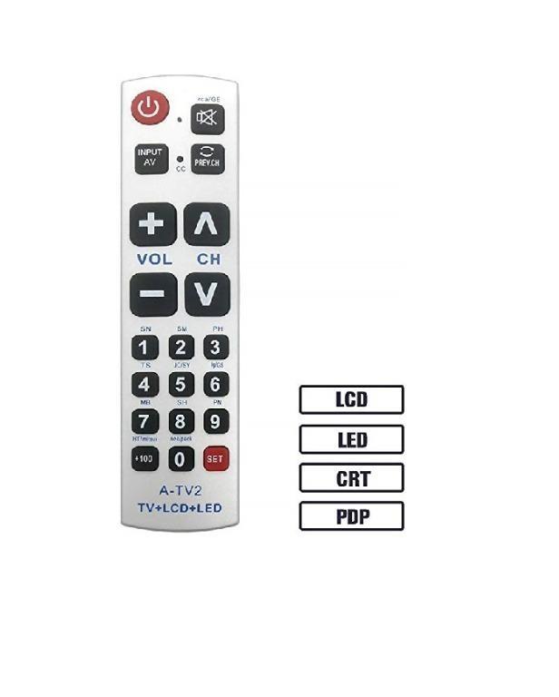 4517 Gmatrix Big Button Universal Remote Control A Tv2 Initial