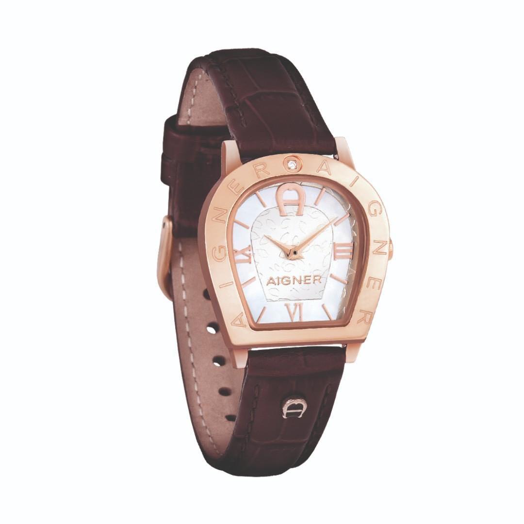 AIGNER Amalfi ladies rose gold watch with brown and pink leather straps Mobile Phones Gadgets Wearables Smart Watches on Carousell