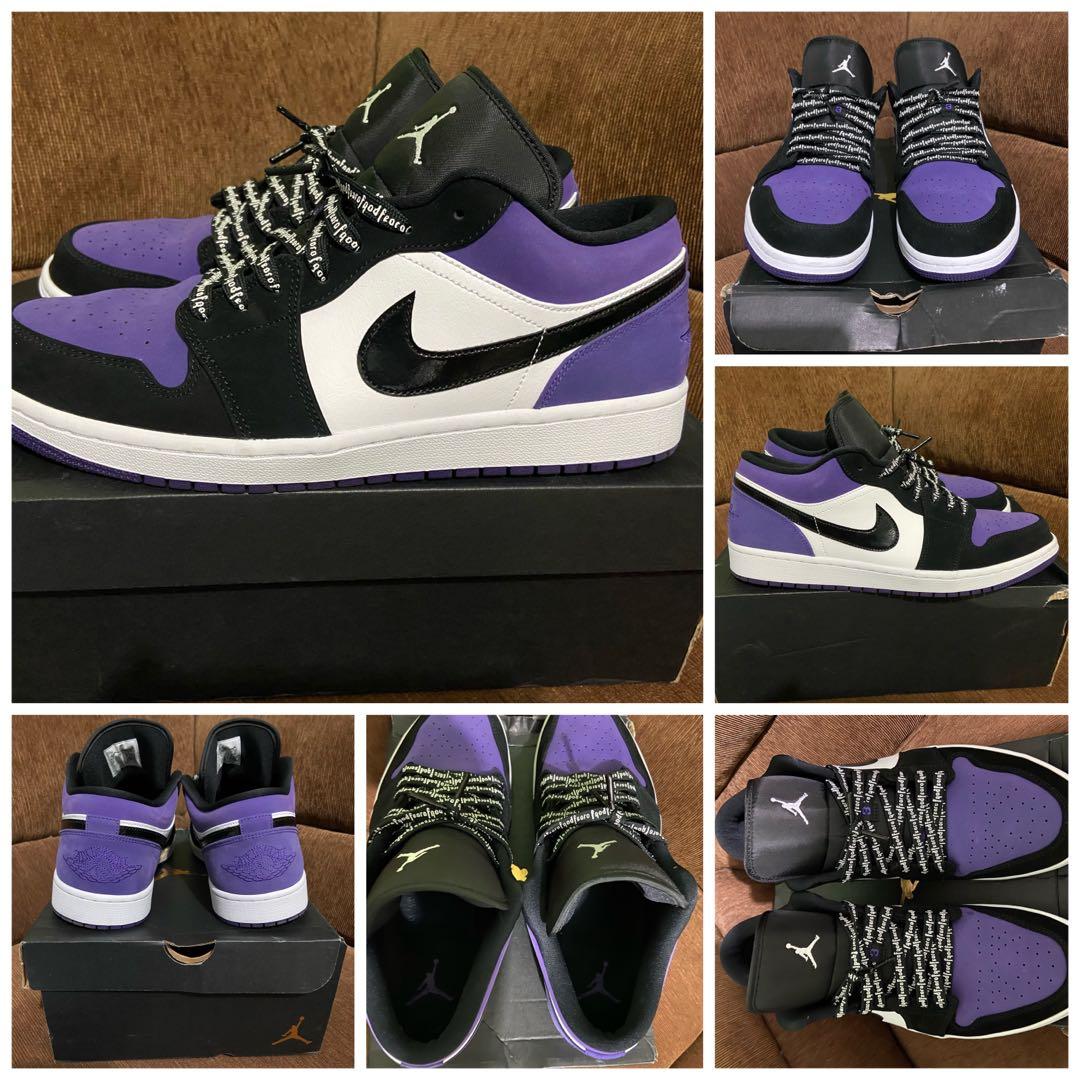 Air Jordan 1 Low Court Purple Size 13 Men S Fashion Footwear Sneakers On Carousell