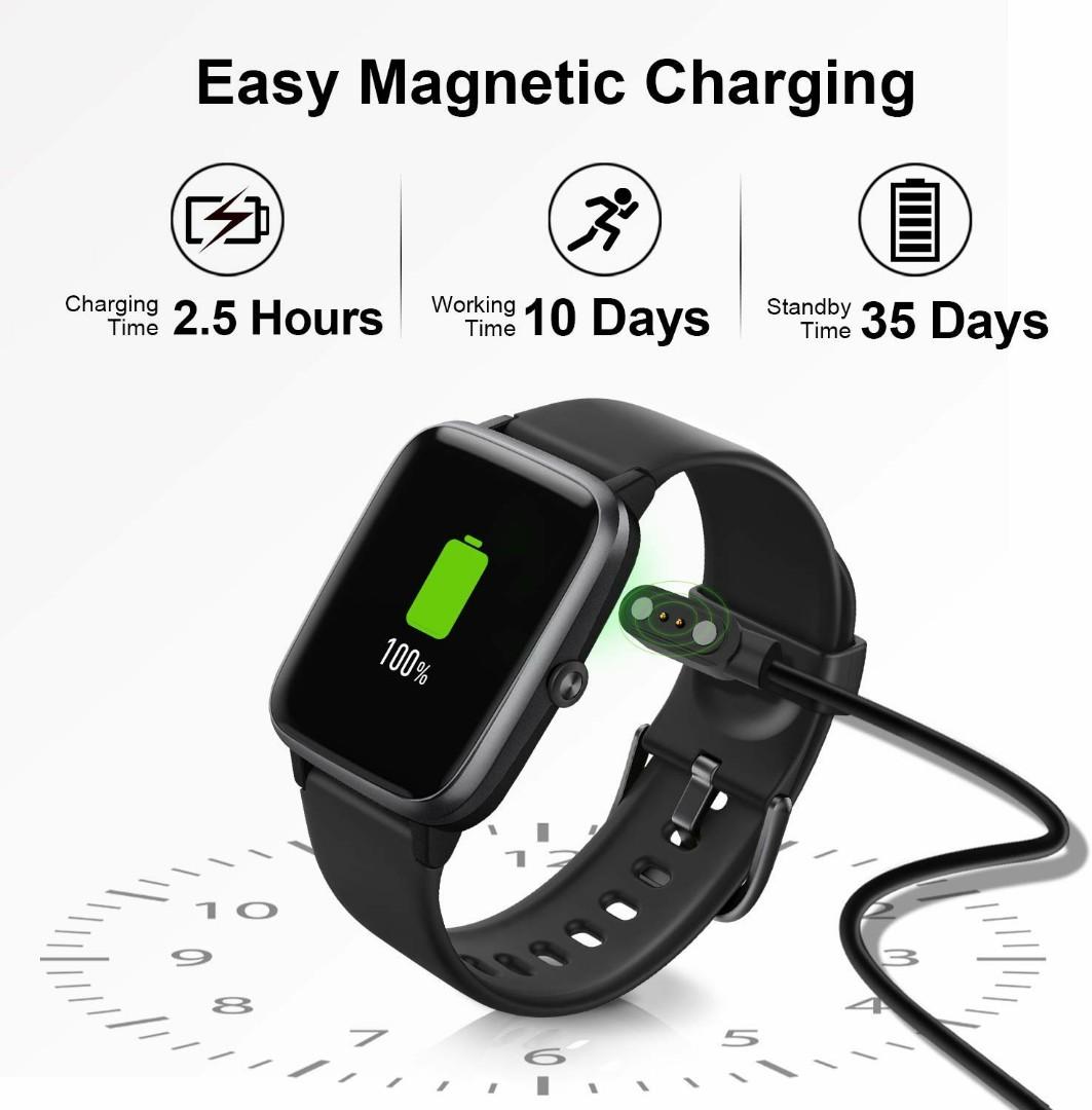 Anbes Smart Watch IP68 Waterproof Fitness Tracker with Heart Rate Monitor Step Counter Sleep Tracker Watch Smartwatch Compatible with iPhone and