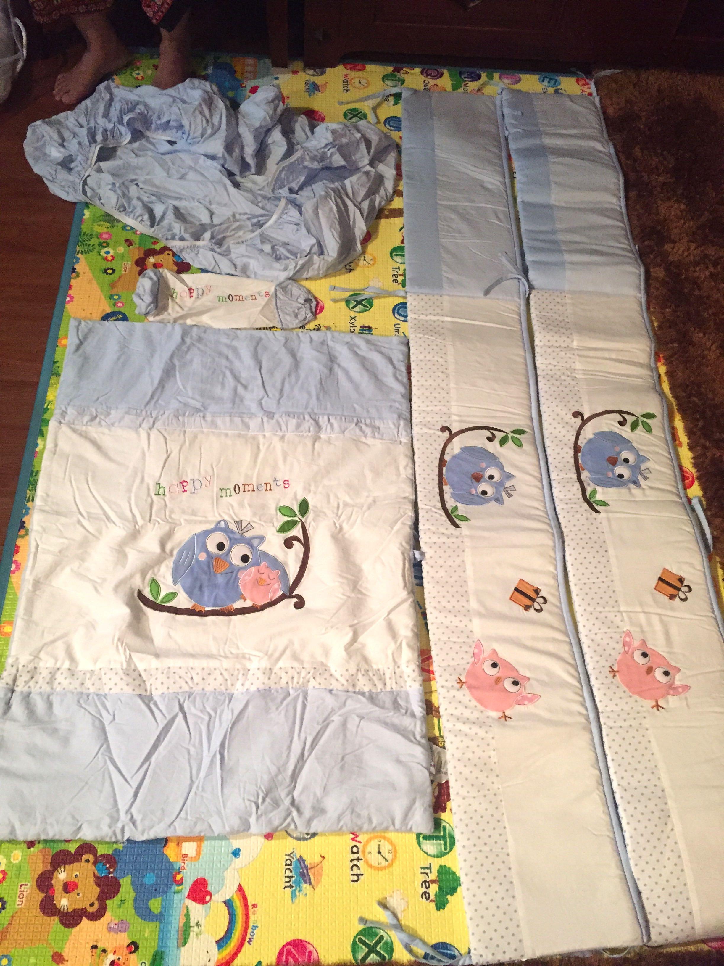 cot bed bumper set boy