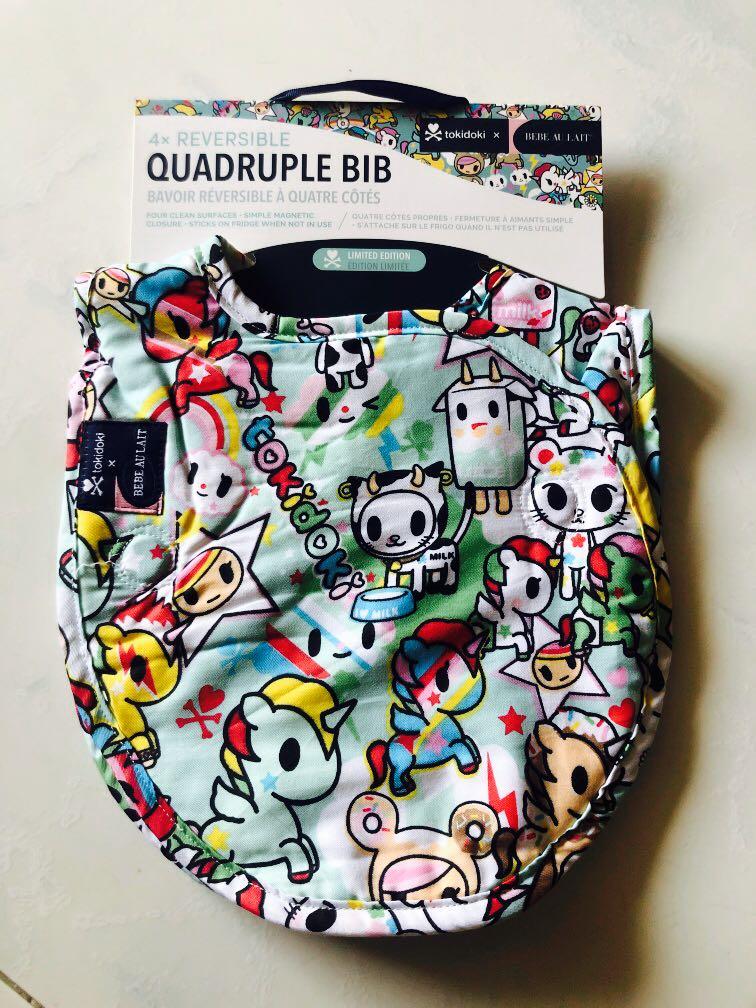 Bn Tokidoki X Bebe Au Lait Quadruple Bib Mrtbishan Mrttoapayoh Babies Kids Nursing Feeding Weaning Toddler Feeding On Carousell