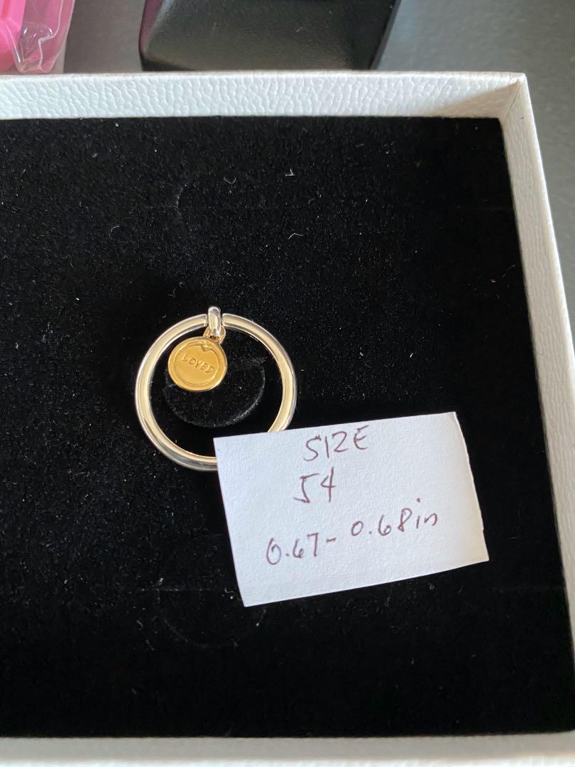 Loved script medallion sales ring