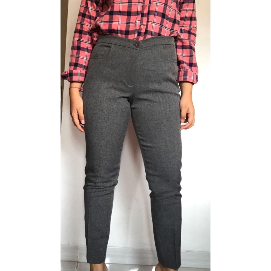 Celana Kerja Formal Wanita Abu Abu Grey Panjang Murah