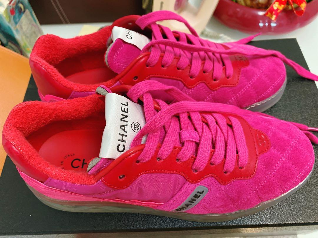pink chanel sneakers 2019