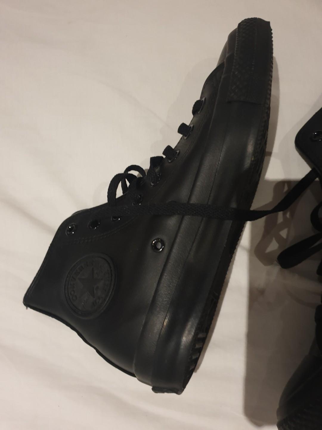 black leather converse 6.5