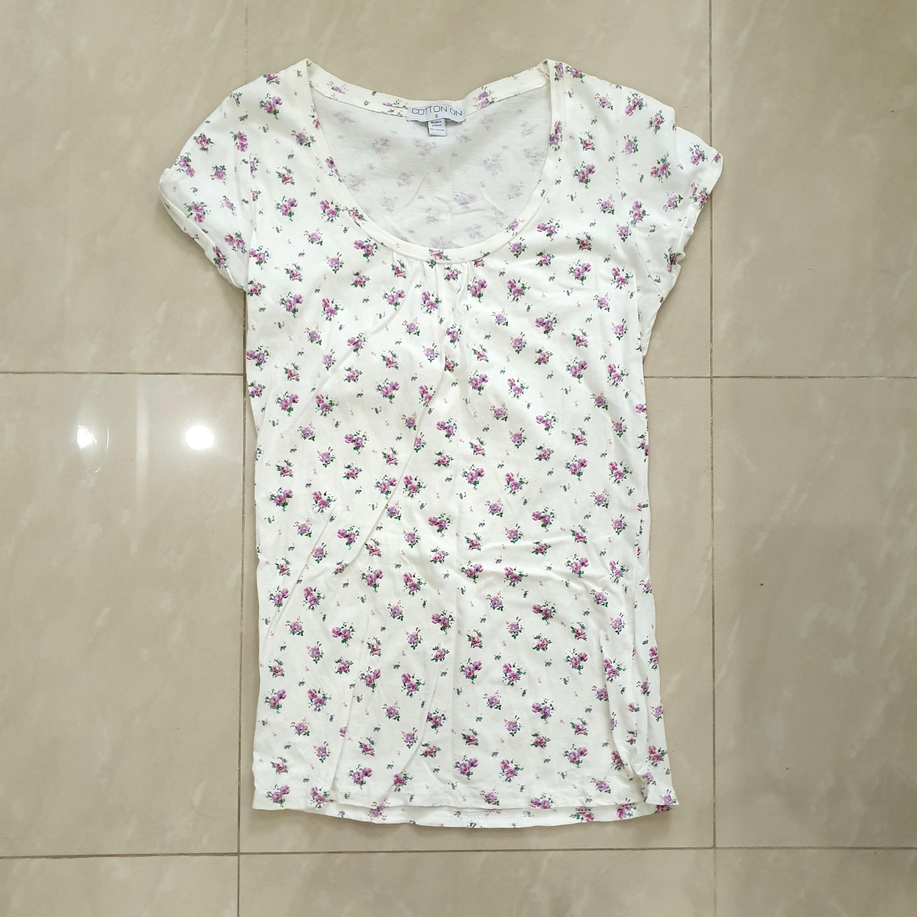 Cotton On Floral Top Women S Fashion Clothes Tops On Carousell