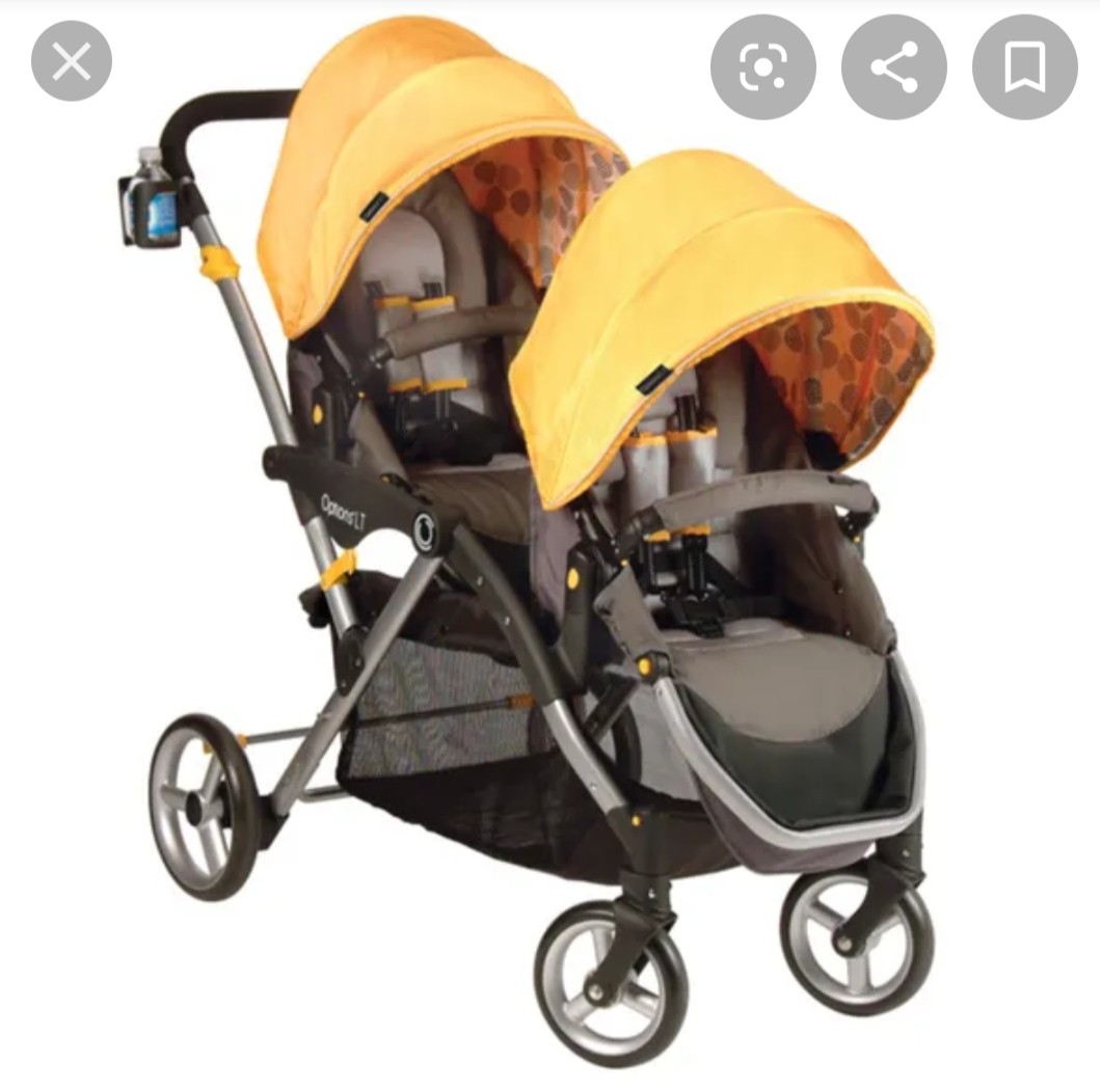 contours options lt double stroller yellow