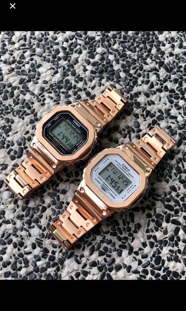 Casio alarm chrono rose gold on sale