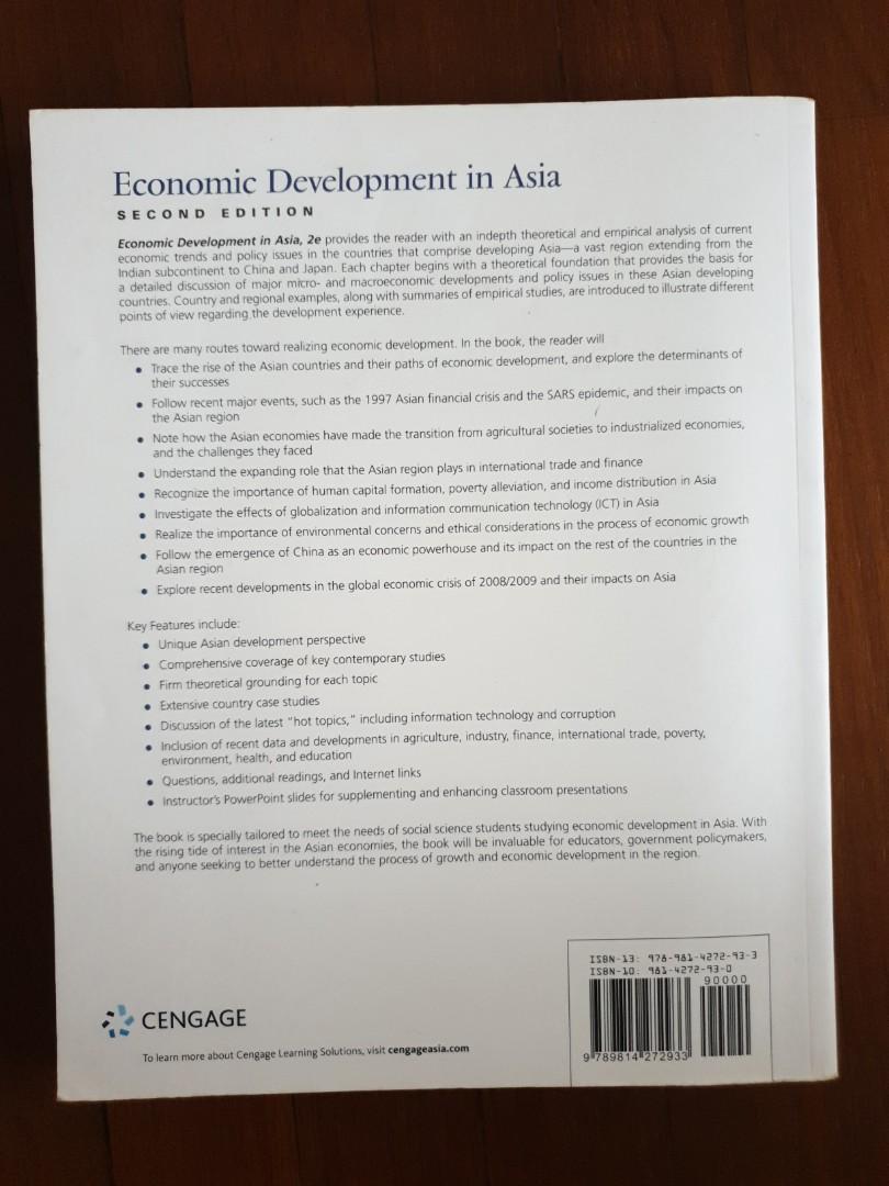 [FREE] Economic Development in Asia Second Edition Textbook, Hobbies ...