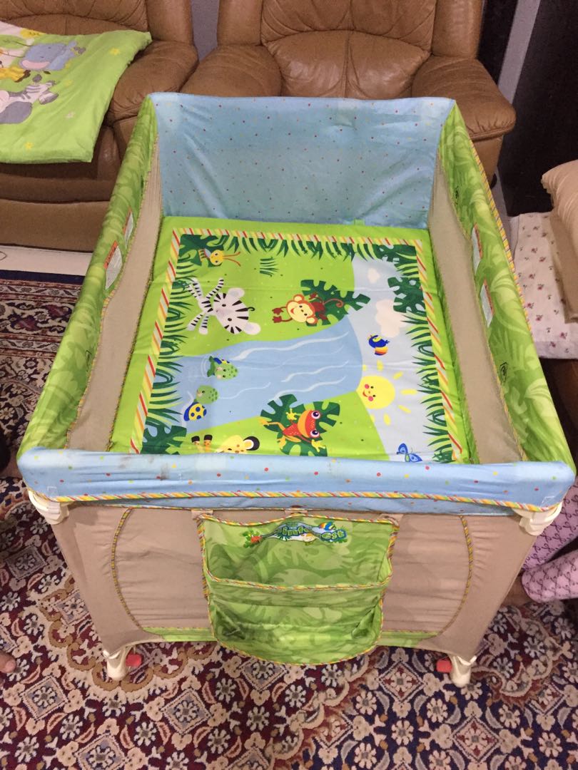 Fisher Price Rainforest Playpen, Babies & Kids, Baby Nursery & Kids