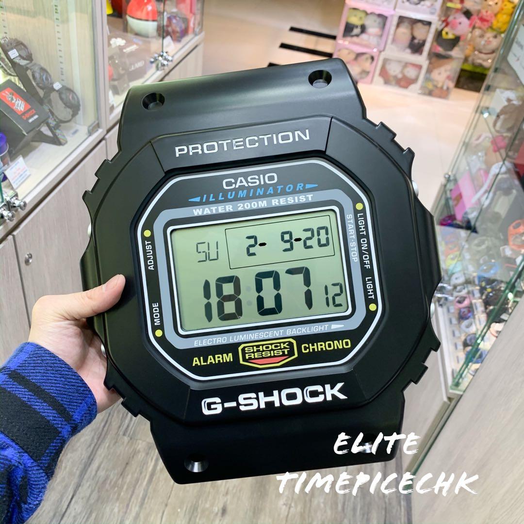 現貨全新 Casio G shock 美國限定 掛牆鐘 DW5600完型 限量紀念版 極罕全新 油麻地現時點門市, 名牌, 錶