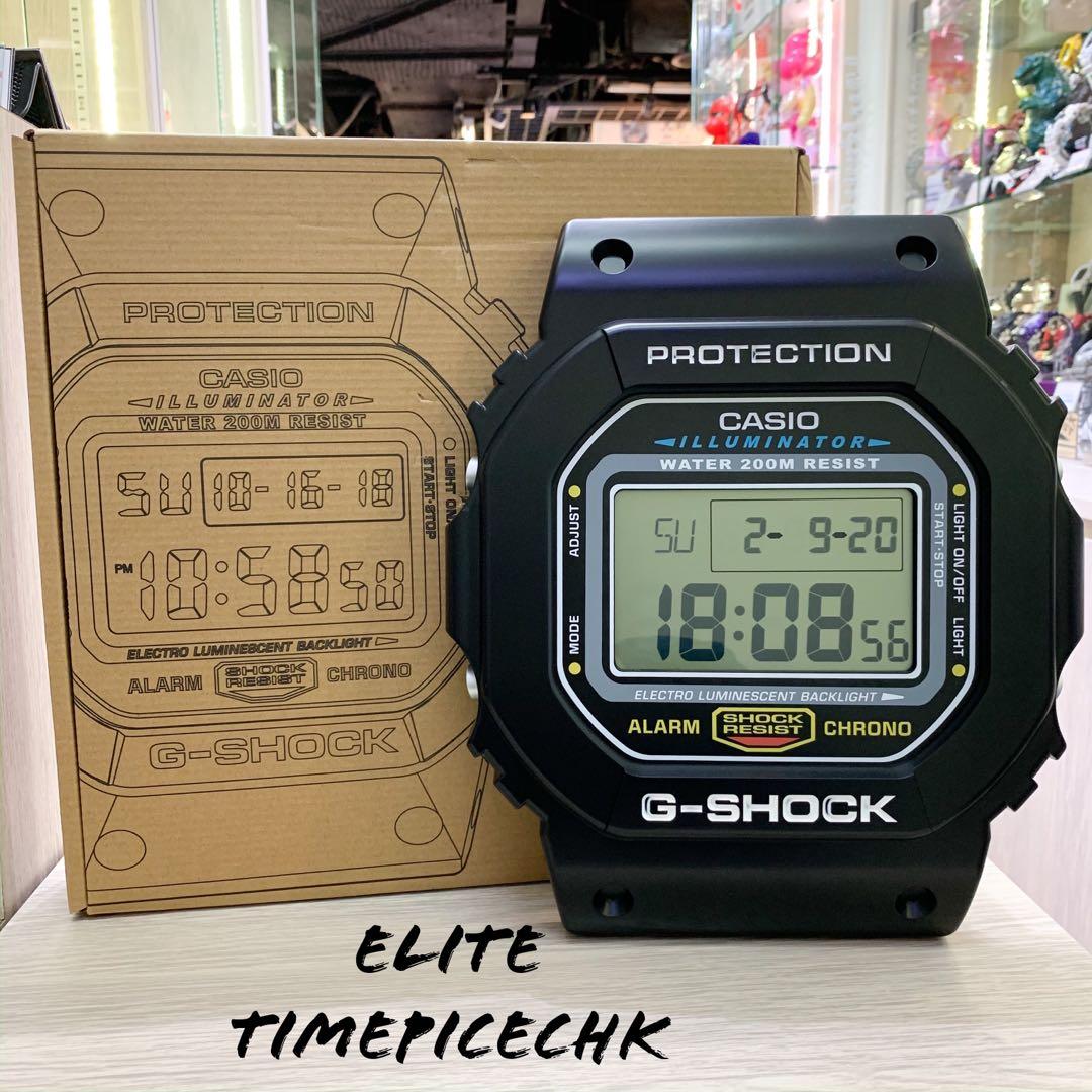 現貨全新 Casio G shock 美國限定 掛牆鐘 DW5600完型 限量紀念版 極罕全新 油麻地現時點門市, 名牌, 錶