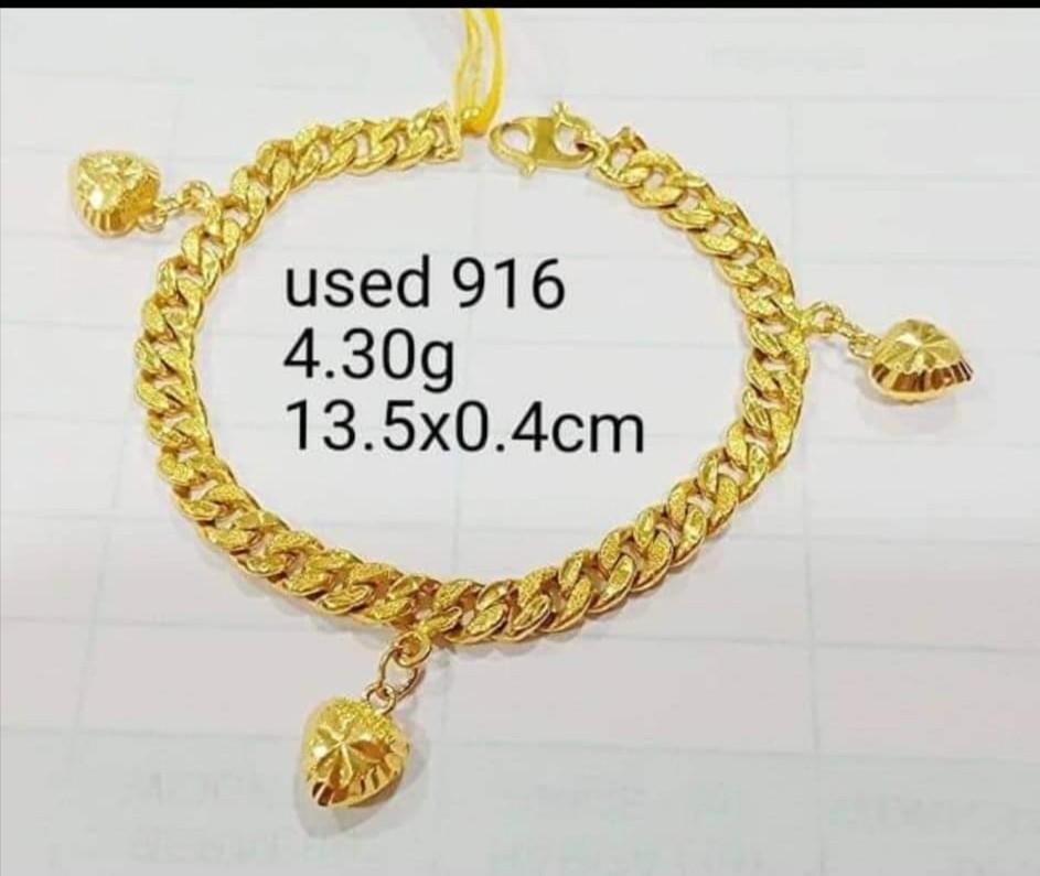 Gelang Tangan Budak Emas 916 Women S Fashion Jewellery On Carousell
