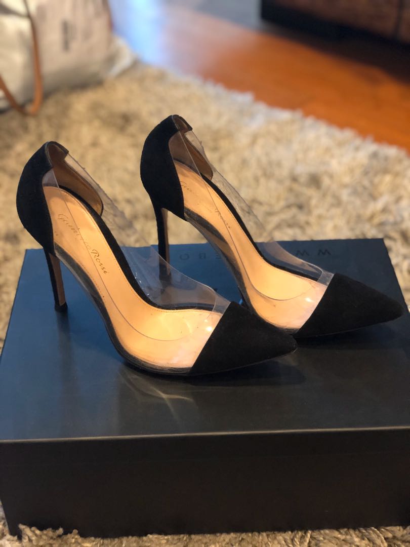 gianvito rossi plexi suede