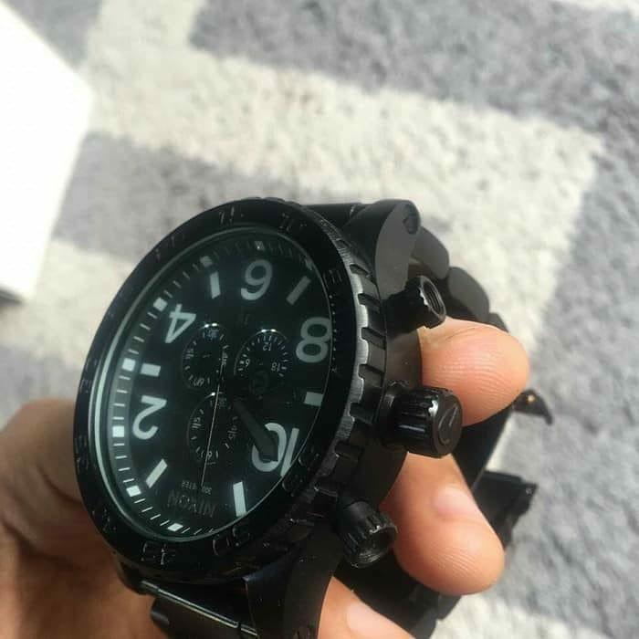 保障できる】 NIXON 51-30 CHRONO ALL BLACK